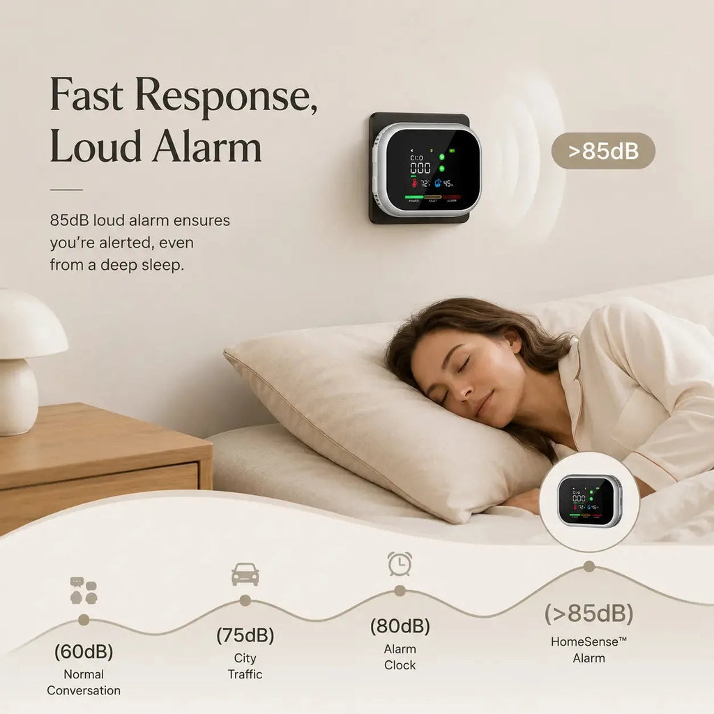 85 dB loud alarm