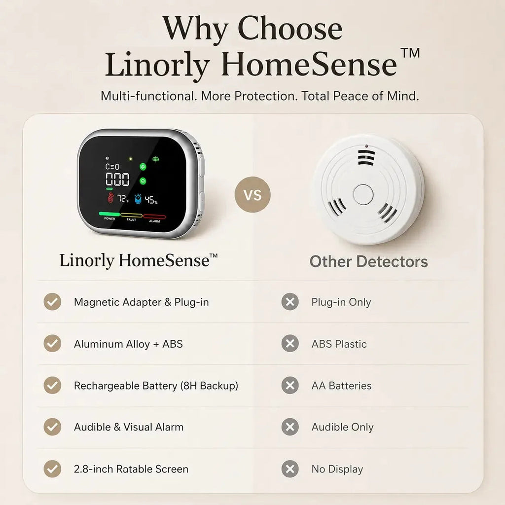 Linorly HomeSense vs standard detectors