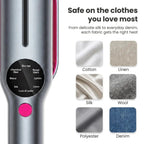 Fabric settings for silk, cotton, linen, wool, polyester and denim